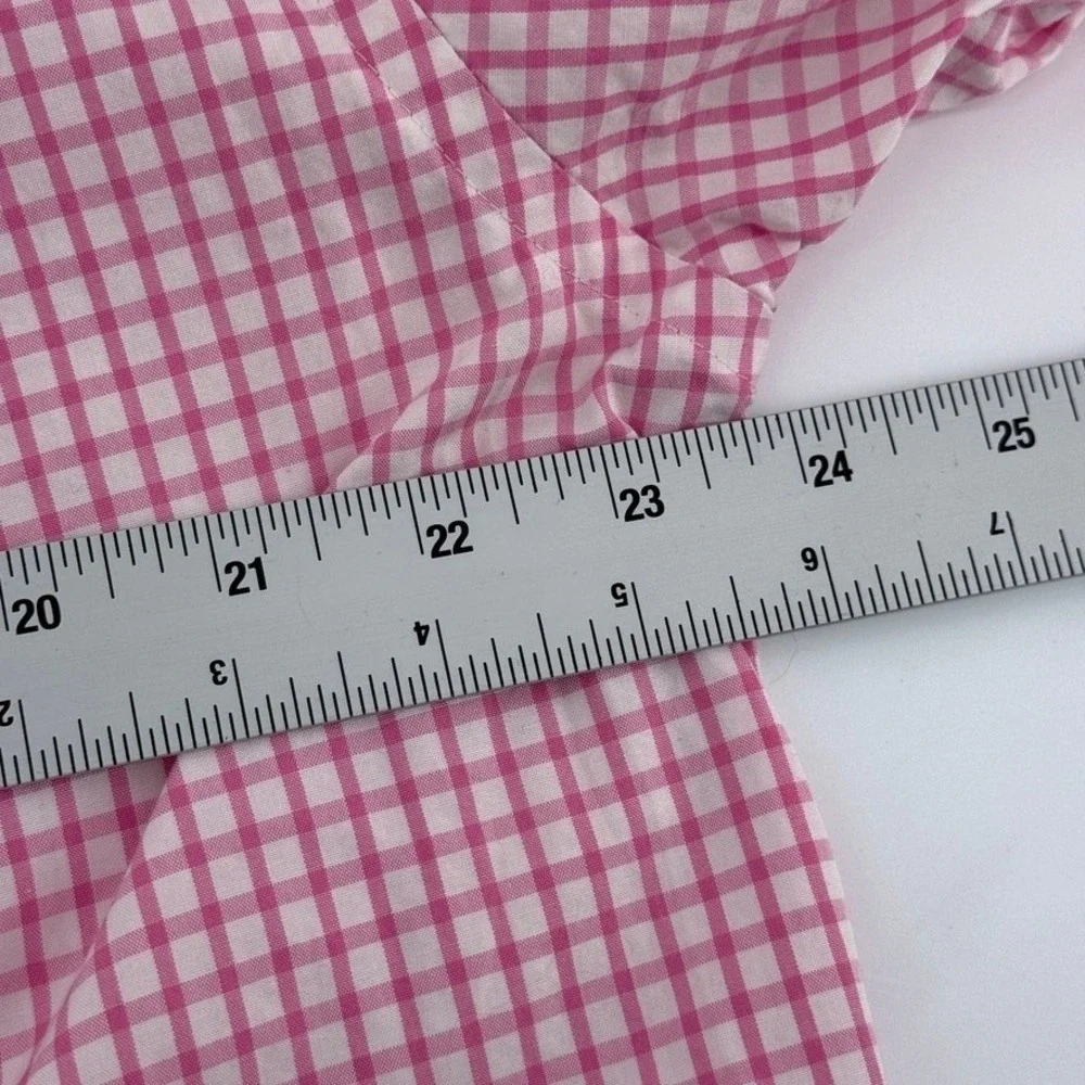 Vineyard Vines Murray Shirt Mens Large Pink Gingham Classic Fit Cotton Classic